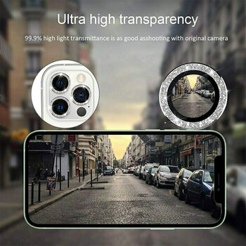Hartowane szkło HARD DIAMOND na aparat (LENS) do Iphone 18 Pro/18 Pro Max jasnoniebieskie (obiektyw 3 sztuki)