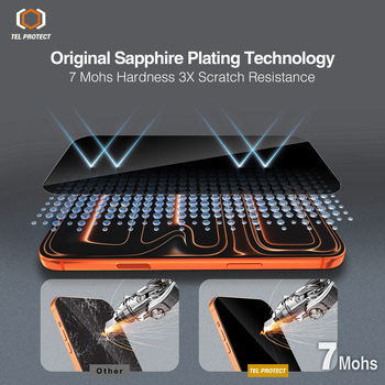 Hartowane szkło Tel Protect 10X Privacy DLC Diamond Coating do Iphone 18 Pro