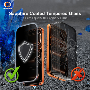 Hartowane szkło Tel Protect 10X Privacy DLC Diamond Coating do Iphone 18 Pro Max