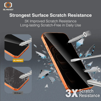Hartowane szkło Tel Protect 10X Privacy DLC Diamond Coating do Iphone 18 Pro Max