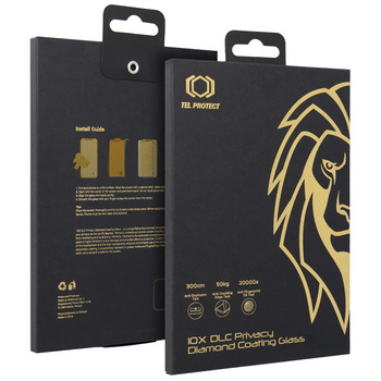 Hartowane szkło Tel Protect 10X Privacy DLC Diamond Coating do Iphone 18 Pro Max