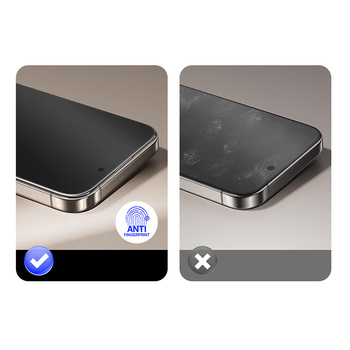 Hartowane szkło Tel Protect Full Glue 6D Matte do Iphone 18 Pro Czarne