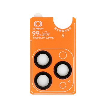 Hartowane szkło Tel Protect Titanium Lens 99% AR na aparat do Iphone 18 Pro/18 Pro Max czarne (obiektyw 3 sztuki)