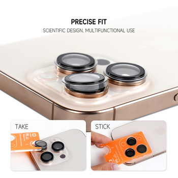 Hartowane szkło Tel Protect Titanium Lens 99% AR na aparat do Iphone 18 Pro/18 Pro Max czarne (obiektyw 3 sztuki)