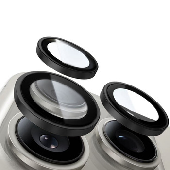 Hartowane szkło Tel Protect Titanium Lens 99% AR na aparat do Iphone 18 Pro/18 Pro Max czarne (obiektyw 3 sztuki)