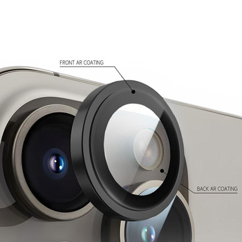 Hartowane szkło Tel Protect Titanium Lens 99% AR na aparat do Iphone 18 Pro/18 Pro Max czarne (obiektyw 3 sztuki)