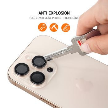 Hartowane szkło Tel Protect 3D Lens na aparat do Iphone 18 Pro/18 Pro Max fioletowe (obiektyw 3 sztuki)