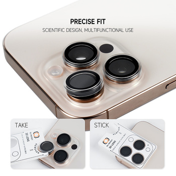 Hartowane szkło Tel Protect 3D Lens na aparat do Iphone 18 Pro/18 Pro Max fioletowe (obiektyw 3 sztuki)
