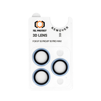 Hartowane szkło Tel Protect 3D Lens na aparat do Iphone 18 Pro/18 Pro Max jasnoniebieski (obiektyw 3 sztuki)