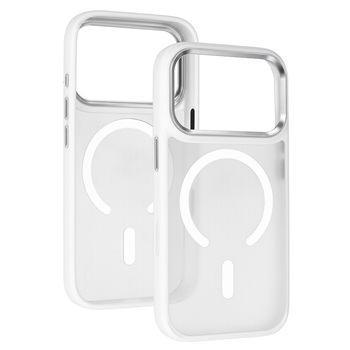 Liavec Cloudy Case with Metal Camera Frame do Iphone 18 Pro Max/17 Pro Max biały (Camera Control Button)