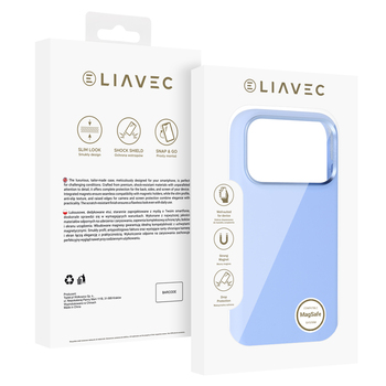 Liavec Silky Case with Metal Camera Frame do Iphone 18 Pro/17 Pro jasnoniebieski