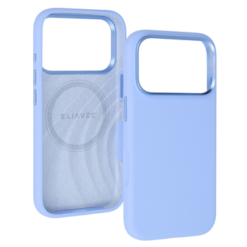 Liavec Silky Case with Metal Camera Frame do Iphone 18 Pro Max/17 Pro Max jasnoniebieski
