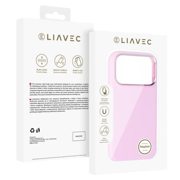 Liavec Silky Case with Metal Camera Frame do Iphone 18 Pro Max/17 Pro Max różowy