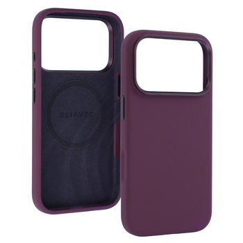 Liavec Silky Case with Metal Camera Frame do Iphone 18 Pro Max/17 Pro Max burgundowy