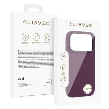 Liavec Silky Case with Metal Camera Frame do Iphone 18 Pro Max/17 Pro Max burgundowy