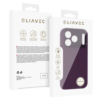 Liavec Silk Shield Case with Metal Camera Frame do Iphone 18 Pro/17 Pro burgundowy