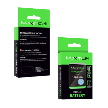 Maximcell Battery for Nokia 6100/6101/6300 (BL-4C) 1000mAh Li-ion (damaged packaging)