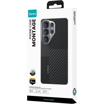 Benks Montage Magnetic Armor Pro Kevlar Case Metal Frame 600D+1500D (C.K.FL.SA.BK.L050) for Samsung Galaxy S26 Ultra black (damaged packaging)