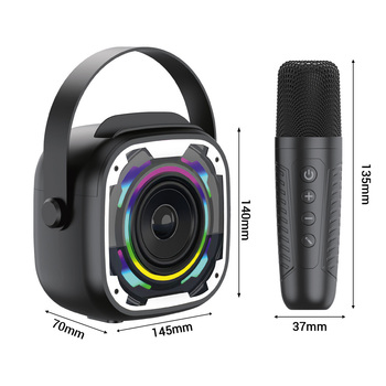 Blavec Głośnik Bezprzewodowy Bluetooth WS-08 Karaoke Idol - 8W z 2 mikrofonami (WS08-2MB) czarny (uszkodzone opakowanie)