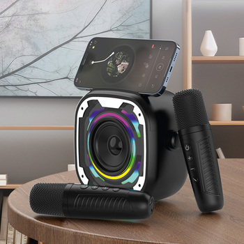 Blavec Głośnik Bezprzewodowy Bluetooth WS-08 Karaoke Idol - 8W z 2 mikrofonami (WS08-2MB) czarny (uszkodzone opakowanie)