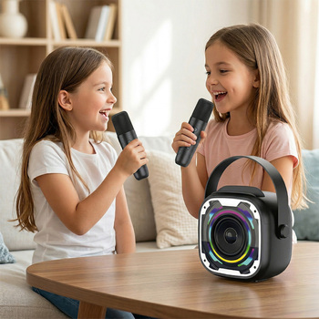 Blavec Głośnik Bezprzewodowy Bluetooth WS-08 Karaoke Idol - 8W z 2 mikrofonami (WS08-2MB) czarny (uszkodzone opakowanie)
