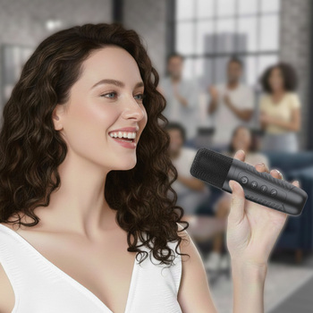 Blavec Głośnik Bezprzewodowy Bluetooth WS-08 Karaoke Idol - 8W z 2 mikrofonami (WS08-2MB) czarny (uszkodzone opakowanie)