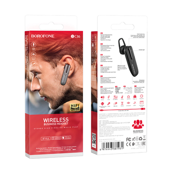 Borofone Bluetooth Headset BC36 Lucky Black (damaged packaging)
