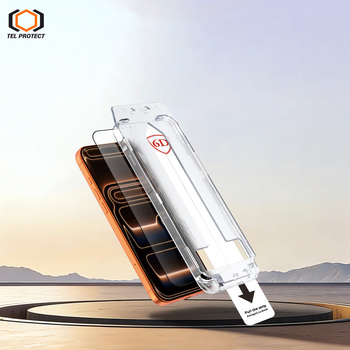 Hartowane szkło Tel Protect Dust-Free Easy Fit Full Glue 6D do Iphone 16 Pro/17 czarne (uszkodzone opakowanie)