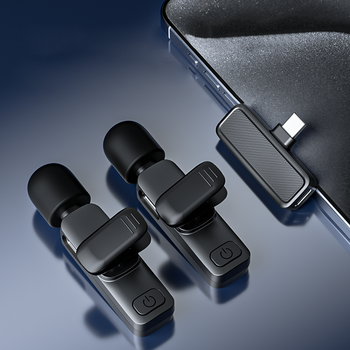 Blavec Lavalier Microphones x 2 MK-01 ClipGo Type C (LMMK01-B) black (damaged packaging)