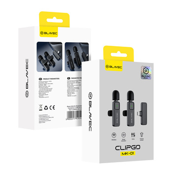 Blavec Lavalier Microphones x 2 MK-01 ClipGo Type C (LMMK01-B) black (damaged packaging)