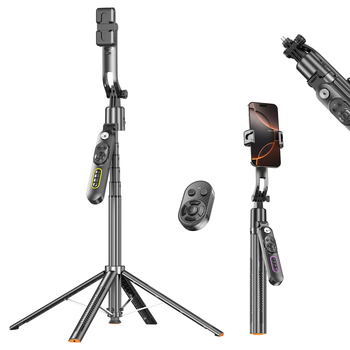 Blavec Selfie Stick Aluminium Move AI trcker Q-01 Auto pop tripod + remote control 1,80 metres with face tracking (SSAQ01-APTRB180) black (damaged packaging)