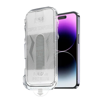 Hartowane szkło Full Glue Easy-Stick Box do IPHONE 17 PRO/18 PRO CZARNY