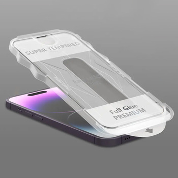 Hartowane szkło Full Glue Easy-Stick Box do IPHONE 17 PRO/18 PRO CZARNY