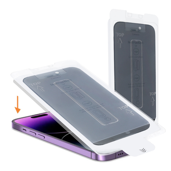 Hartowane szkło Full Glue Privacy Easy-Stick Box do IPHONE 17 PRO/18 PRO CZARNY