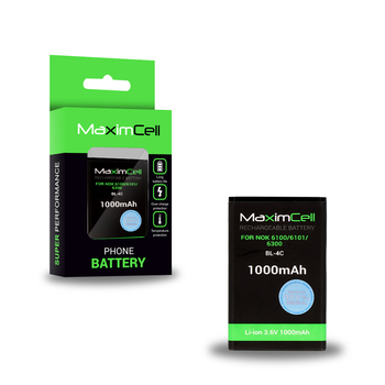 Maximcell Battery for Nokia 6100/6101/6300 (BL-4C) 1000mAh Li-ion (damaged packaging)