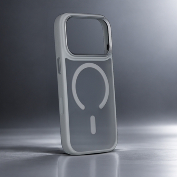 Liavec Cloudy Case with Metal Camera Frame for Iphone 18 Pro/17 Pro gray Control Button)