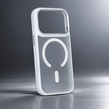 Liavec Cloudy Case with Metal Camera Frame for Iphone 18 Pro Max/17 Pro Max white (Camera Control Button)