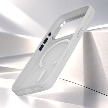 Liavec Cloudy Case with Metal Camera Frame do Iphone 18 Pro/17 Pro szary (Camera Control Button)