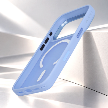 Liavec Cloudy Case with Metal Camera Frame do Iphone 18 Pro/17 Pro jasnoniebieski (Camera Control Button)