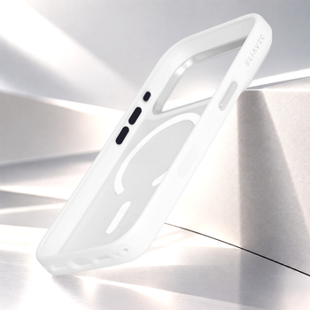 Liavec Cloudy Case with Metal Camera Frame do Iphone 18 Pro Max/17 Pro Max biały (Camera Control Button)