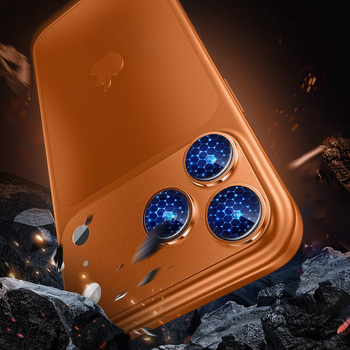 Hartowane szkło Tel Protect 95% AR+AF Full Metal Camera Protector na aparat do Iphone 18 Pro Max burgundowe (wyspa)