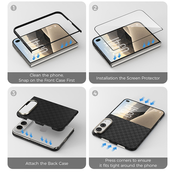 Benks Etui Magnetic Armor Grid Air Grand Combo (C.K.FL.AP.BE.B079) do iPhone Duo niebieski