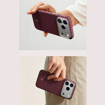 Benks Case Magnetic Armor Air Armor Grid Kevlar Metal Frame 600D (C.K.FL.AP.JX.0073) for iPhone 18 Pro Max/17 Pro Max burgundy