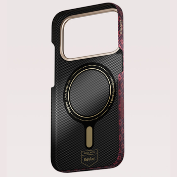 Benks Case Magnetic Armor Air Armor Grid Kevlar Metal Frame 600D (C.K.FL.AP.JX.0073) for iPhone 18 Pro Max/17 Pro Max burgundy