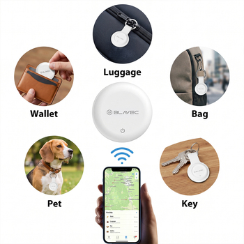 Blavec Lokalizator GPS Tag BTG-03 - Bluetooth Tracker Dual Apple & Android (BTBTG03-W4) biały - 4 sztuki