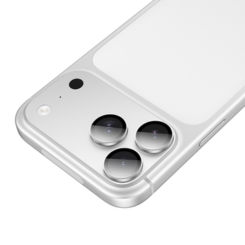 Borofone Hartowane szkło BF14 3D Metal Frame na aparat do Iphone 18 Pro/18 Pro Max srebrne