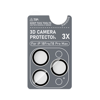 Borofone Hartowane szkło BF14 3D Metal Frame na aparat do Iphone 18 Pro/18 Pro Max czarne