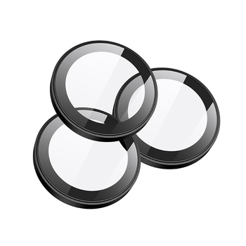 Borofone Hartowane szkło BF14 3D Metal Frame na aparat do Iphone 18 Pro/18 Pro Max czarne