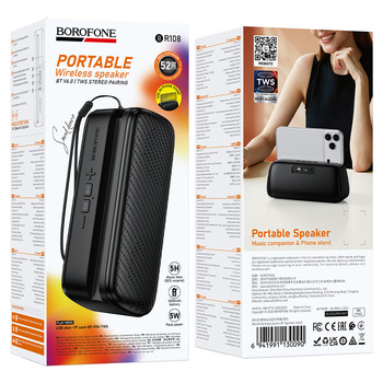 Borofone Głośnik Bezprzewodowy Bluetooth BR108 Serenjoy Sports czarny