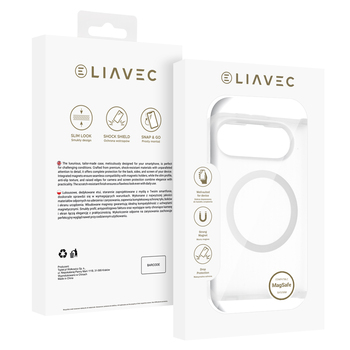 Liavec Cloudy Case do iPhone Duo with connected front and back frame biały